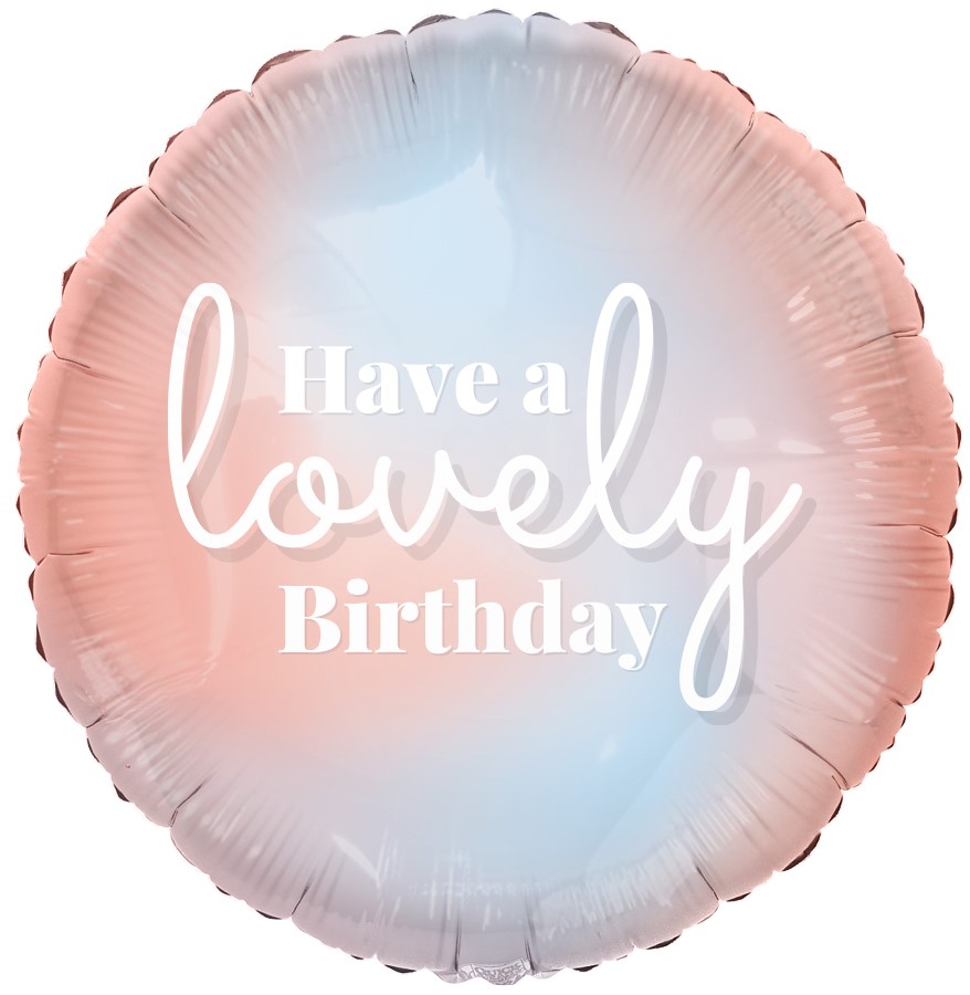 18" #78310 Lovely Birthday Mylar (Single Pack)