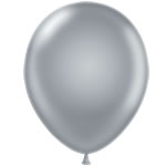 11" Latex Balloons #32 Tuf-Tex® Metallic Silver: 144 Count