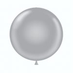 17" Latex Balloons BROKEN BAG #32 Tuf-Tex® Metallic Silver: 13 COUNT