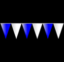 6x18 110 Foot Pennant Line Blue & White