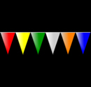 6" X 100 Foot Pennant Line Multi-Color