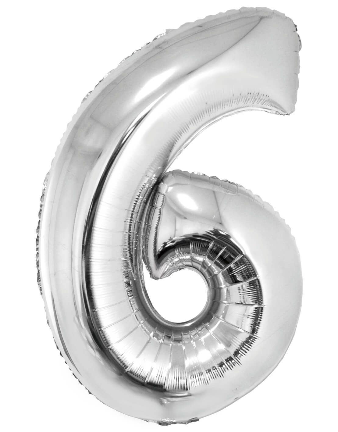 38" Mylar Silver Number 6
